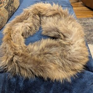 Adrienne Landau Raccoon Fur Infinity Scarf Real Fur Accessory Statement Luxe